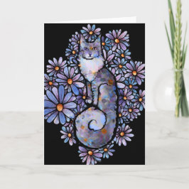 Maine Coon Dilute Calico Cat Lila Karte