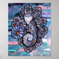 Maine Coon Dilute Calico Cat Lila