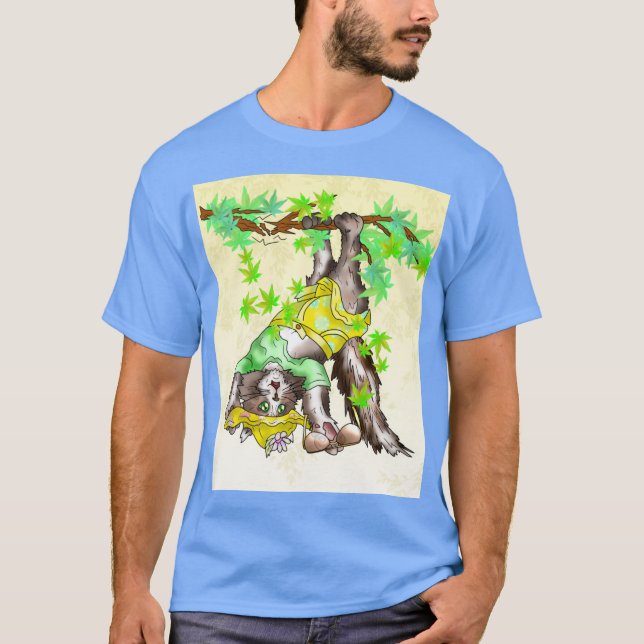 Maine Coon im Sommer T-Shirt (Vorderseite)