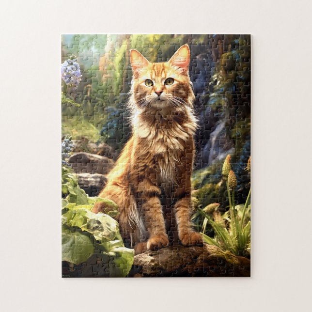 Maine Coon in Nature. Puzzle (Vertikal)