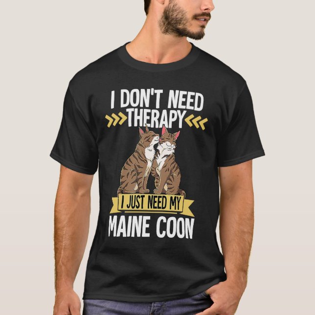 Maine Coon Katze  5 T-Shirt (Vorderseite)