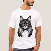Maine Coon Katze Herren T-Shirt