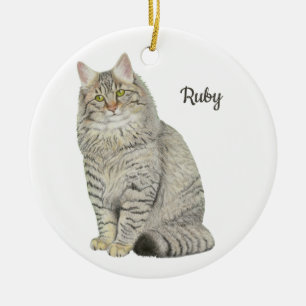Maine Coon Katze Keramik Ornament