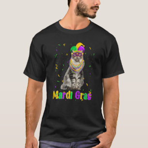 Maine Coon Katze Mardi Gras Meowdi Gras Kätzchen M T-Shirt