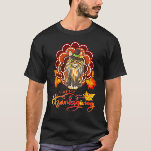 Maine Coon Katze Truthahn Frohes Erntedankfest 1 T-Shirt