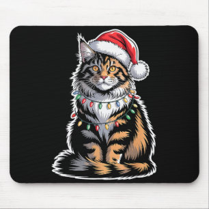 Maine Coon Katze Weihnachten Xmas Kätzchen Katzenl Mousepad