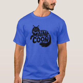 Maine Coon Katzen-Silhouette T-Shirt