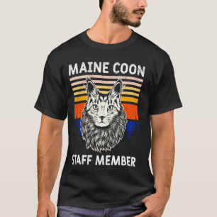 MAINE COON MITARBEITER Maine Coon Katzenvater Vint T-Shirt