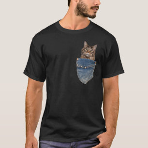 Maine Coon Pocket Kitten Niedlich Maine Coon Cat P T-Shirt