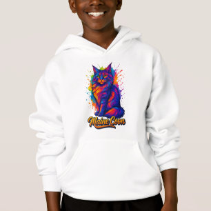 Maine Coon Pop Kunst, Dichtung und Musik Hoodie