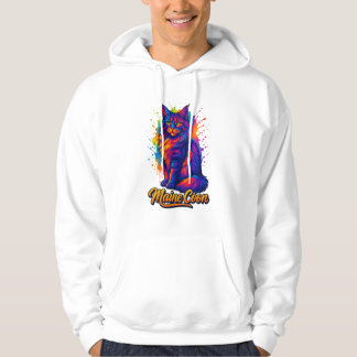 Maine Coon Pop Kunst, Dichtung und Musik Hoodie