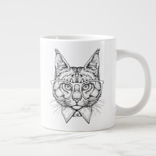 Maine-Coon-Portrait Jumbo-Tasse (Rechts)
