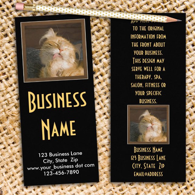 Maine Coon Preening Nah Up Fotografie Werbekarte (Add your text and photo (or keep the cat) for a promotional business rack card. )