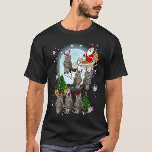 Maine Coon Rentier Weihnachten Maine Coon Katze T-Shirt