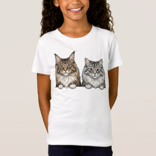 Maine Coon & Silver Tabby für Katzenmamas T-Shirt
