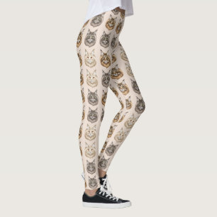 Maine Coon Süße Katzenliebhaber Muster Leggings