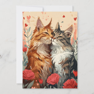 Maine Coon Valentinstag  Feiertagskarte