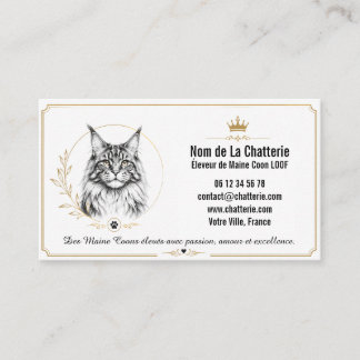 Maine Coon Zucht LOOF Personalisierte Moderne Visitenkarte
