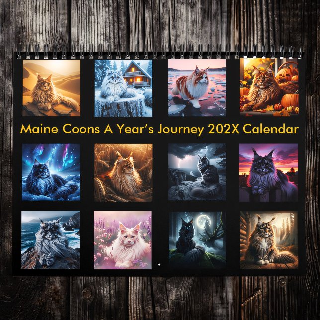 Maine Coons A Year's Journey 202X Kalender (Von Creator hochgeladen)