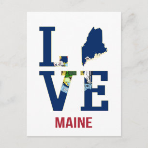 Maine der Liebe des US-Staat Postkarte