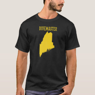 Maine Divemaster Tauchen Instructor Taucherflagge T-Shirt