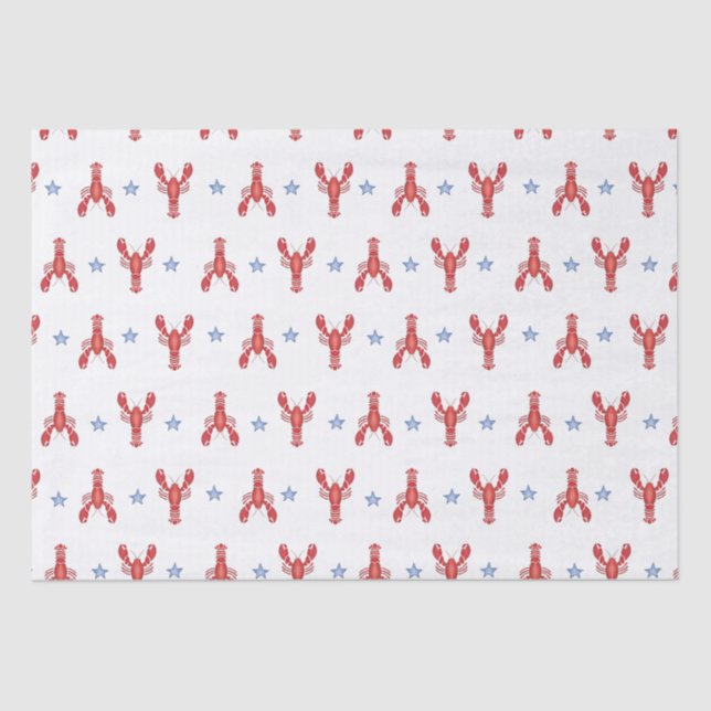 Maine Event Lobster Preppy Seaside Coastes Seidenpapier (Vorderseite)