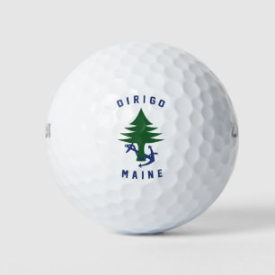 MAINE FLAG GOLFBALL