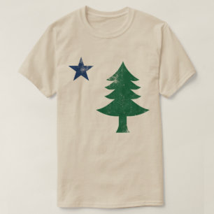 Maine-Flagge 1901 - gestört T-Shirt