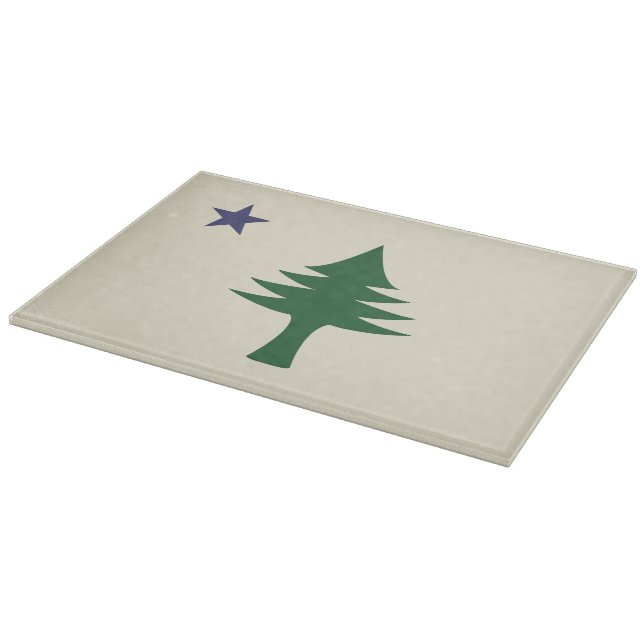 Maine-Flagge 1901 Schneidebrett (Ecke)
