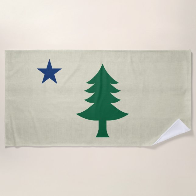 Maine-Flagge 1901 Strandtuch (Vorderseite)