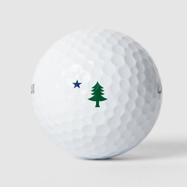 Maine-Flagge von 1901 Golfball (Vorderseite)