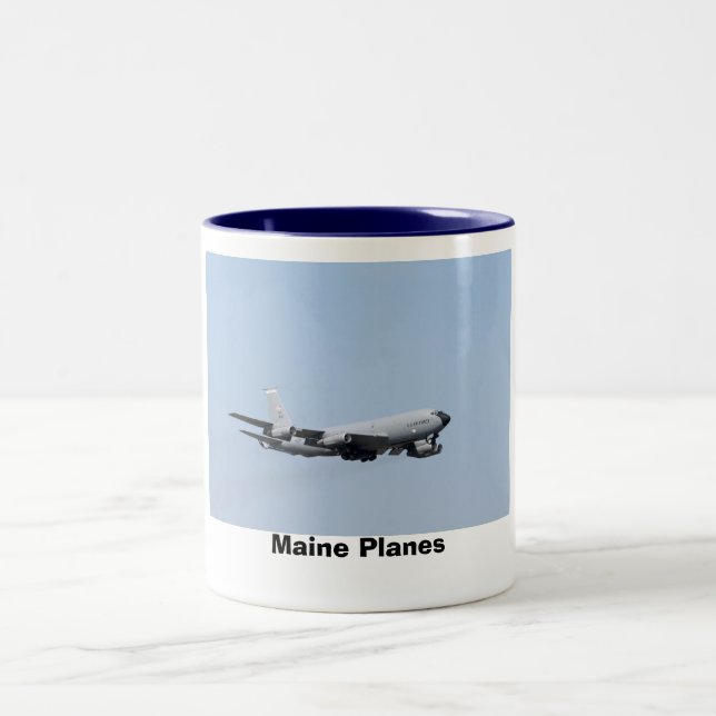Maine-Flugzeuge Zweifarbige Tasse (Mittel)