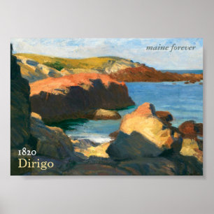 Maine Forever Biennale Briefmarke Kunst Poster