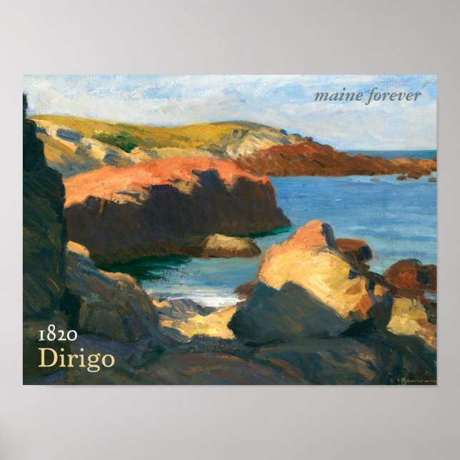Maine Forever Biennale Briefmarke Kunst Poster (Vorne)