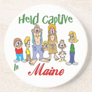 Maine Funny Trailer Park Sandstone Untersetzer