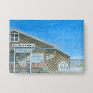 Maine General Store Aquarell Button