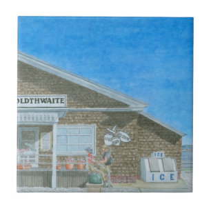 Maine General Store Aquarell Fliese