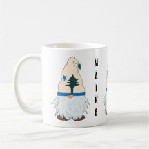 Maine Gnome mit einem Maine-Flag-Hut - Welcome Zuh