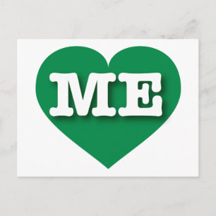 Maine Green Heart - I Liebe ME Postkarte