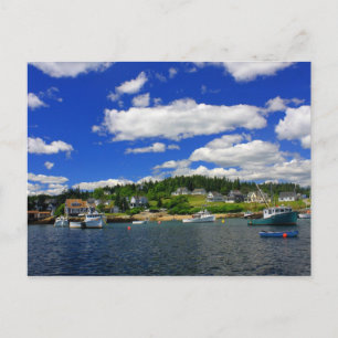 Maine Harbour im Sommer Postkarte
