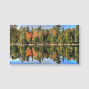 Maine-Herbst-Fall Foliage See-Reflexionen Magnetkarte
