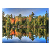 Maine Herbstfallen Foliage See Reflektionen