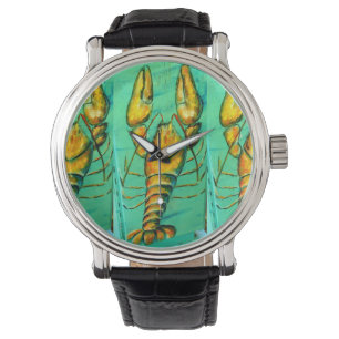 Maine-Hummer auf grüner Uhr