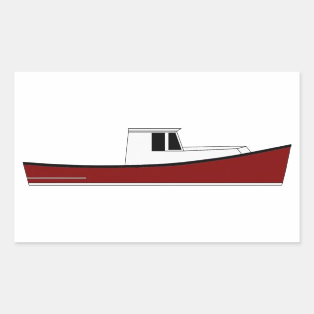 Maine Humster Boat Rechteckiger Aufkleber (Vorderseite)