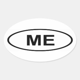 Maine "ICH " Ovaler Aufkleber