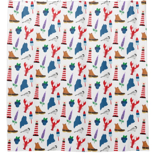 Maine-Icons Duschvorhang (Vorderseite)