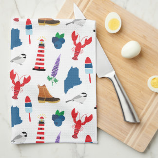 Maine-Icons Geschirrtuch