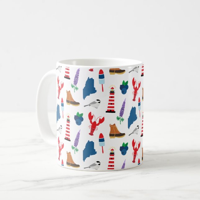 Maine-Icons Kaffeetasse (Vorderseite Links)