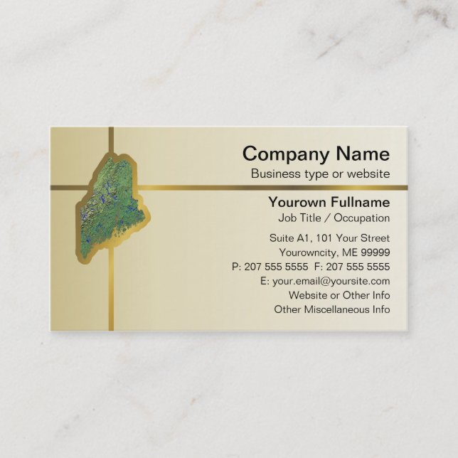Maine Karte Business Card (Vorderseite)
