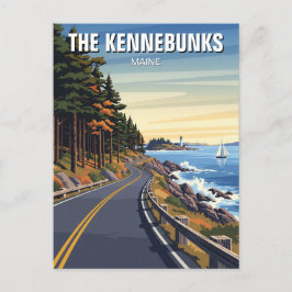Maine Kennebunkport Kennebunks Travel Postkarte